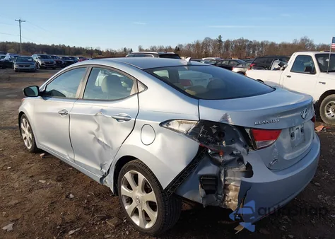 2013 Hyundai Elantra Limited z USA, uszkodzony, nr VIN KMHDH4AE1DU592661